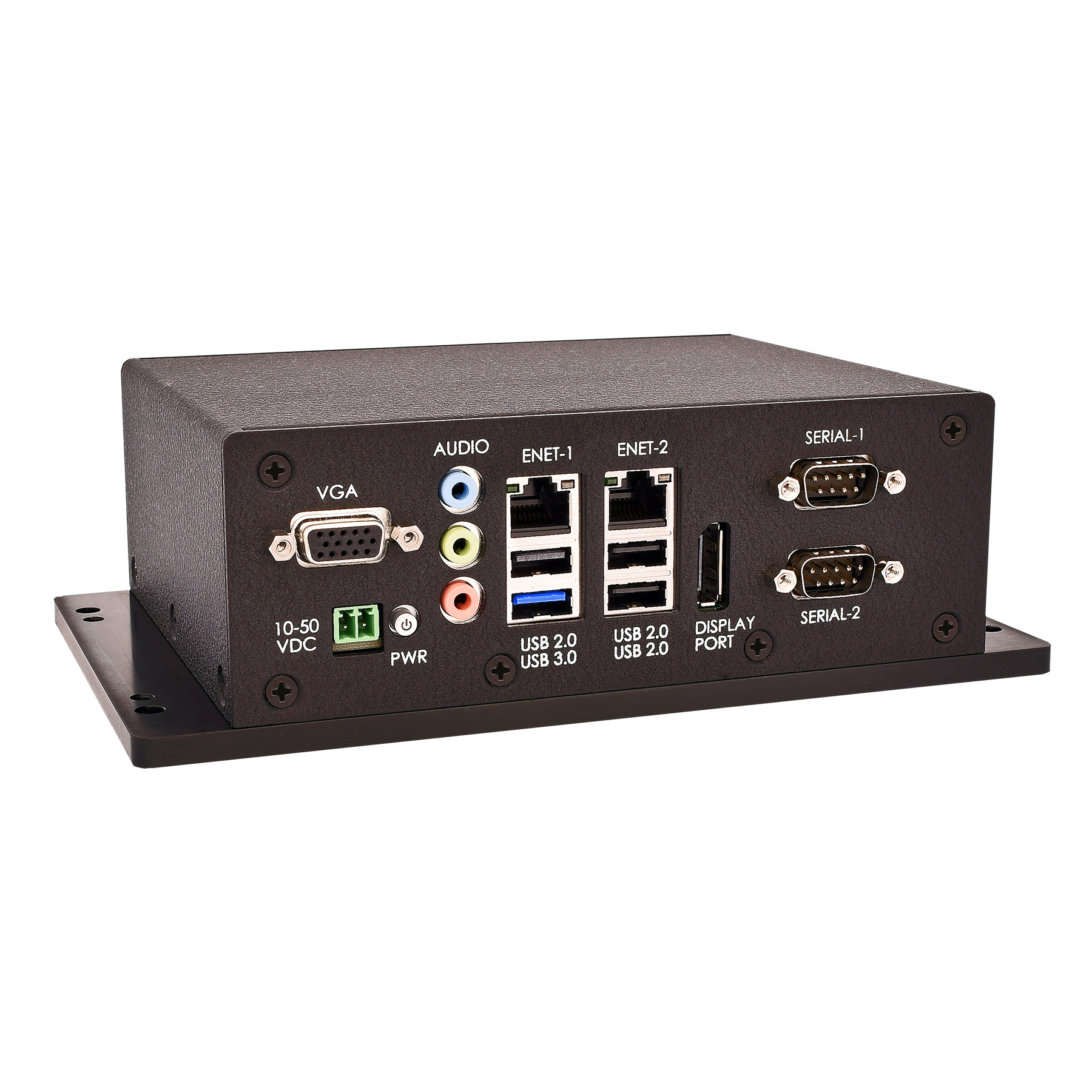 Embedded industrial computer with Intel Atom E3800 series Quad-Core processor and rugged enclosure
