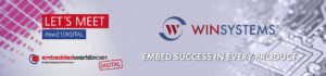 Abstract graphic promoting WINSYSTEMS and the Embedded World 2021-Digital virtual trade show