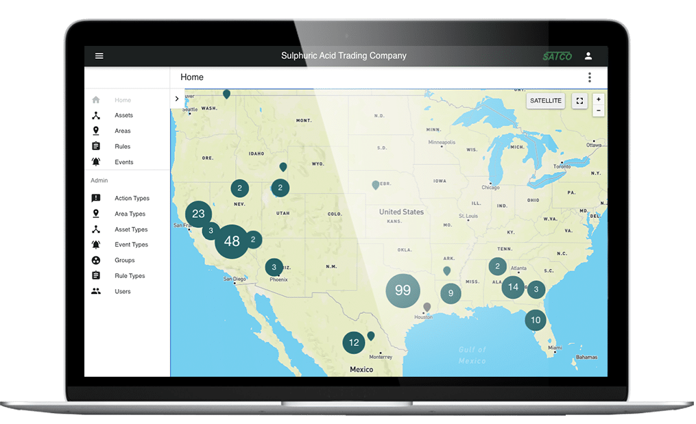 Laptop with ClearBlade Intelligent Assets dashboard