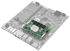 COM Express Type 10 mini module on carrier board